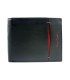 Portfel męski Pierre Cardin ze skóry naturalnej czarny z bordową wstawką