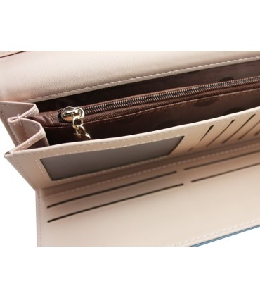 Długi klasyczny portfel typu kopertówka z eko skóry, czarny