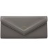 Długi klasyczny portfel typu kopertówka z eko skóry, szary