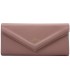 Długi klasyczny portfel typu kopertówka z eko skóry, różowy