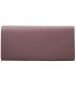 Długi klasyczny portfel typu kopertówka z eko skóry, wrzosowy
