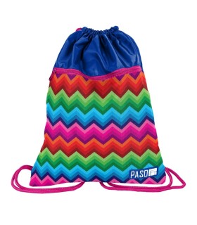 Worek na obuwie Paso Premium, tęczowe zygzaki