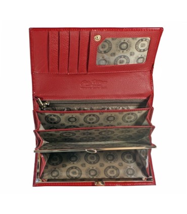 Zestaw prezentowy Peterson: portfel damski, breloczek, długopis, czerwony, skóra