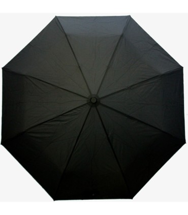 Czarna automatyczna parasolka męska ze skórzaną rączką marki Parasol