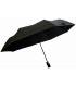 Czarna automatyczna parasolka męska ze skórzaną rączką marki Parasol