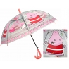 Przezroczysta głęboka parasolka dziecięca - świnka