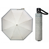 Bardzo mocna damska automatyczna parasolka Doppler, szaro-niebieska
