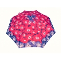 Automatyczna parasolka damska marki Parasol, czerwona w kwiaty