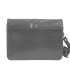 Męska skórzana saszetka z zapinką w kolorze szarym