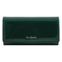 Skórzany lakierowany portfel Pierre Cardin w kolorze zielonym