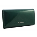 Lakierowany skórzany portfel Pierre Cardin w kolorze zielonym