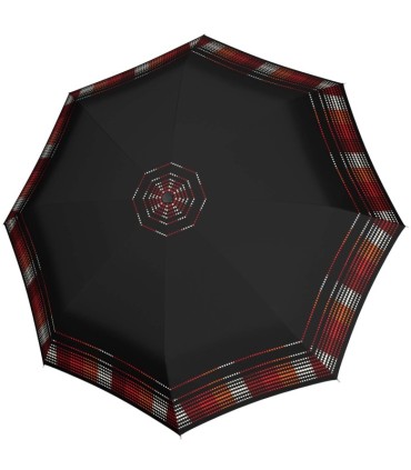 Wytrzymała AUTOMATYCZNA parasolka Doppler, czarna z ornamentem