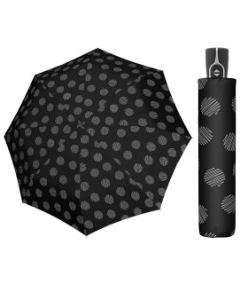 Wytrzymała AUTOMATYCZNA parasolka Doppler, czarna z wzorkami