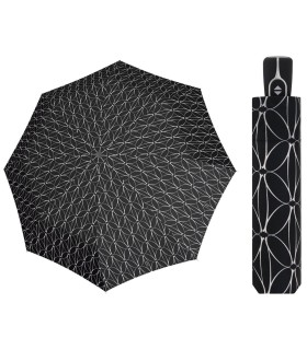 Wytrzymała AUTOMATYCZNA parasolka Doppler, czarno kremowa we wzory