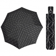 Wytrzymała AUTOMATYCZNA parasolka Doppler, czarno kremowa we wzory
