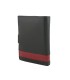 Portfel męski Pierre Cardin RFID ze skóry naturalnej czarny z bordową wstawką