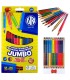 12 grubych dwustronnych kredek ołówkowych Jumbo Astra + temperówka