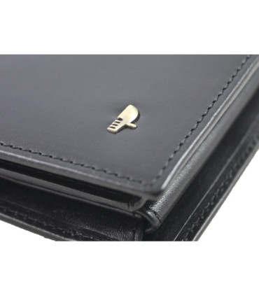 Męski portfel pionowy Puccini MU 1699 w kolorze czarnym