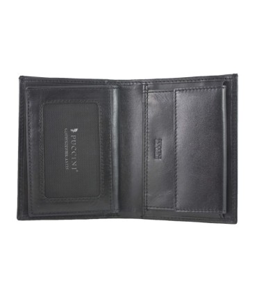 Męski portfel pionowy Puccini MU 1699 w kolorze czarnym