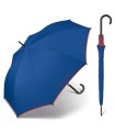 Automatyczna parasolka damska Benetton z kontrastowym obszyciem, granatowa