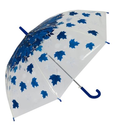 Automatyczna przezroczysta parasolka w liście