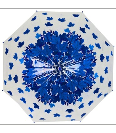 Automatyczna przezroczysta parasolka w liście