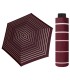 NAJLŻEJSZA 140 g parasolka damska Doppler  Fiber Havanna bordowa w paski