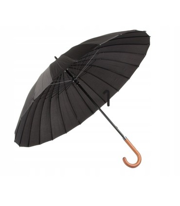 Parasol rządowy bardzo wytrzymały, 24 panele, drewniana rączka, włókno szklane, 105cm