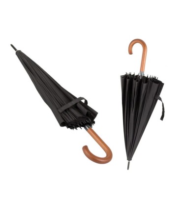 Parasol rządowy bardzo wytrzymały, 24 panele, drewniana rączka, włókno szklane, 105cm