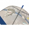 Dziecięca głęboka parasolka z gwizdkiem, rekinki