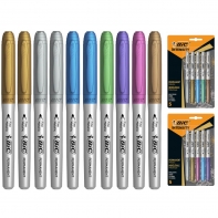 Markery permanentne BIC Marking 10 sztuk w 7 metalicznych kolorach