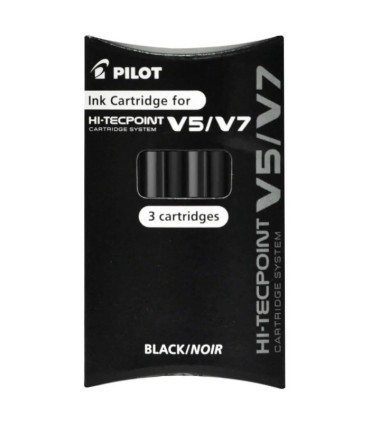 Naboje do cienkopisu PILOT V5 CARTRIDGE SYSTEM 3 szt. czarne