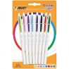 Długopisy BIC Cristal Up średnia końcówka 1,2 mm – różne kolory, 8 sztuk