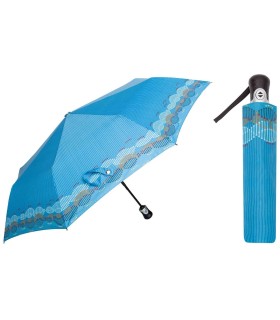 Automatyczna parasolka damska marki Parasol, skórzana rączka