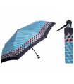 Automatyczna parasolka damska Carbon Steel polskiej marki Parasol, skórzana rączka