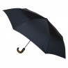 Czarna automatyczna parasolka męska marki Parasol z drewnianą rączką