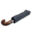 Automatyczny parasol męski Carbon Steel polskiej marki Parasol, drewniana rączka, czarny