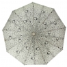 Otwierana automatycznie parasolka damska Tiros w srebrne krople, kremowa
