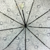 Otwierana automatycznie parasolka damska Tiros w srebrne krople, kremowa