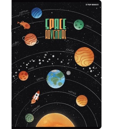 5x ZESZYT TOP 2000 A5 16 KARTEK SPACE ADVENTURE KRATKA KAŻDY INNY