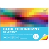 Blok techniczny kolorowy A4 INTERDRUK, 20 ARKUSZY, 180g/m2