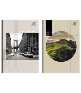 2 szt. x teczka z gumką z kolorowym nadrukiem B&W / City, A4, 350g, Interdruk