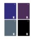 4 X ZESZYT A5, 96 KARTEK, KRATKA, INTERDRUK ONE COLOR