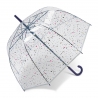 Głęboka przezroczysta parasolka Esprit w plamki