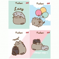 4 X ZESZYT A5, 32 KARTKI, TRZY LINIA, PUSHEEN KOTEK KOT