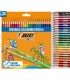 KREDKI OŁÓWKOWE Z GUMKĄ BIC KIDS EVOLUTION ILLUSION 24 SZT. MIX KOLORÓW