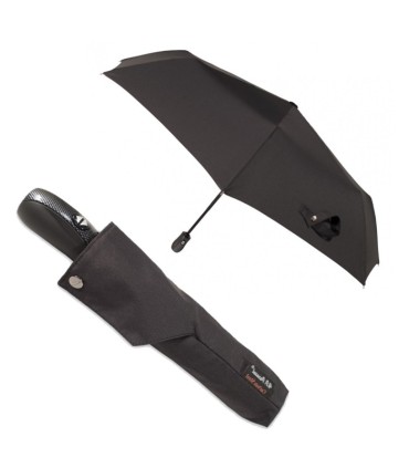 Czarna automatyczna parasolka męska marki Parasol z prostą rączką