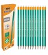12 x ołówek hb/2 BIC evolution original z gumką, wykonany z żywicy bezdrzewnej
