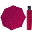 Automatyczna parasolka damska do torebki DOPPLER Fiber Magic, bordowa pepitka