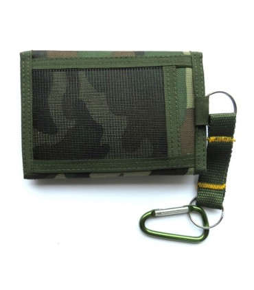 Portfel męski młodzieżowy z karabińczykiem XTREME, MORO zielony